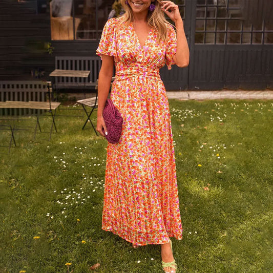 Romy | Elegantes Sommerkleid mit V-Ausschnitt
