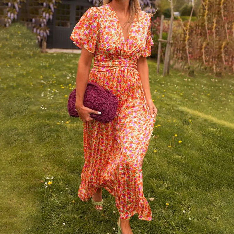 Romy | Elegantes Sommerkleid mit V-Ausschnitt