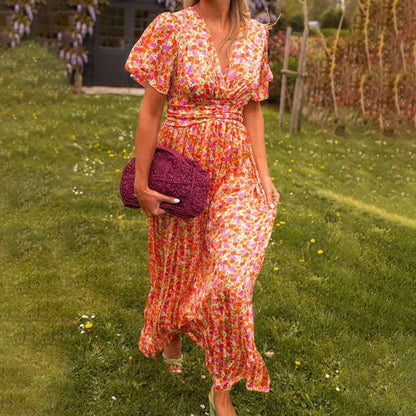 Romy | Elegantes Sommerkleid mit V-Ausschnitt