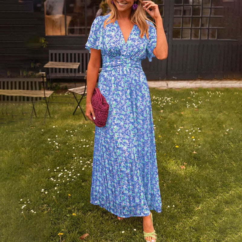 Romy | Elegantes Sommerkleid mit V-Ausschnitt