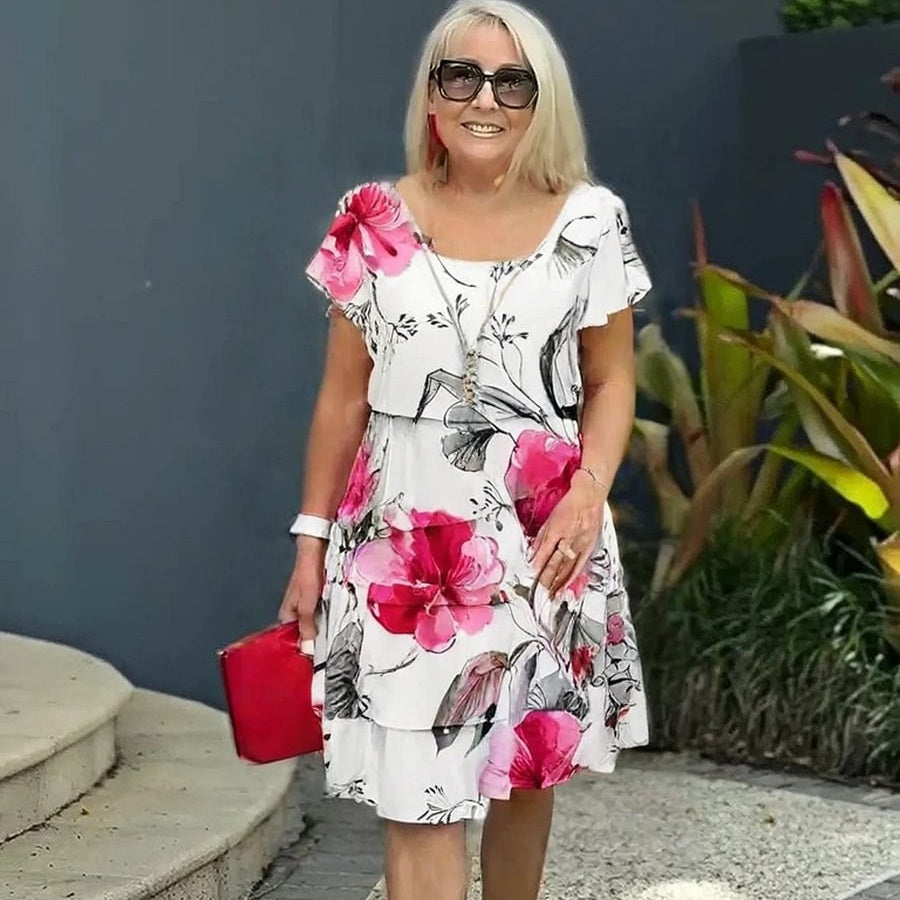 Lyra - Anmutiges Blumendesign Kleid