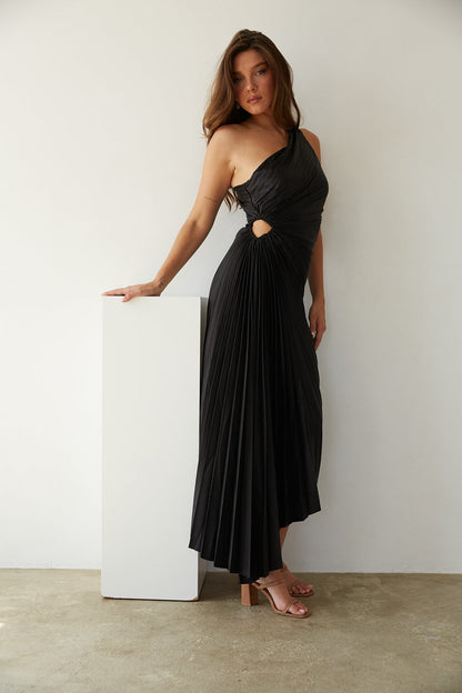 Sylviana | Elegantes Midikleid mit einer Schulter