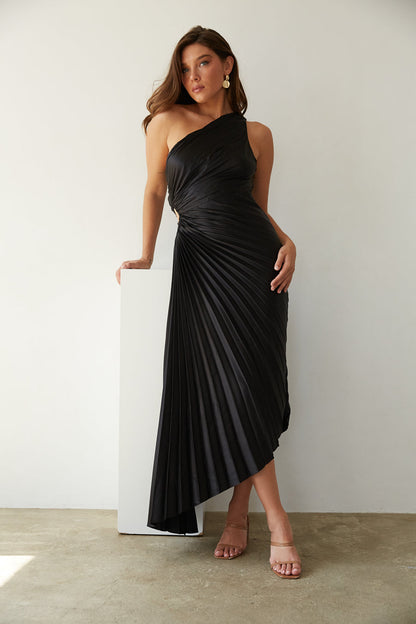 Sylviana | Elegantes Midikleid mit einer Schulter